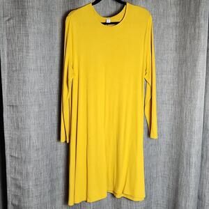 Old Navy XL Yellow Long Sleeve Dress Vibrant Chic